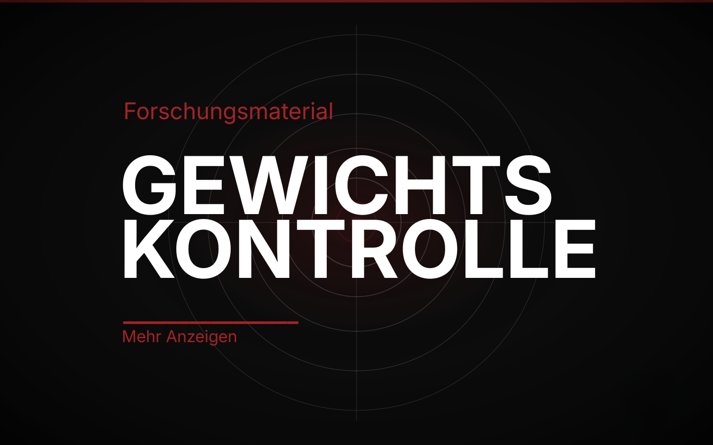 Gewichtskontrolle